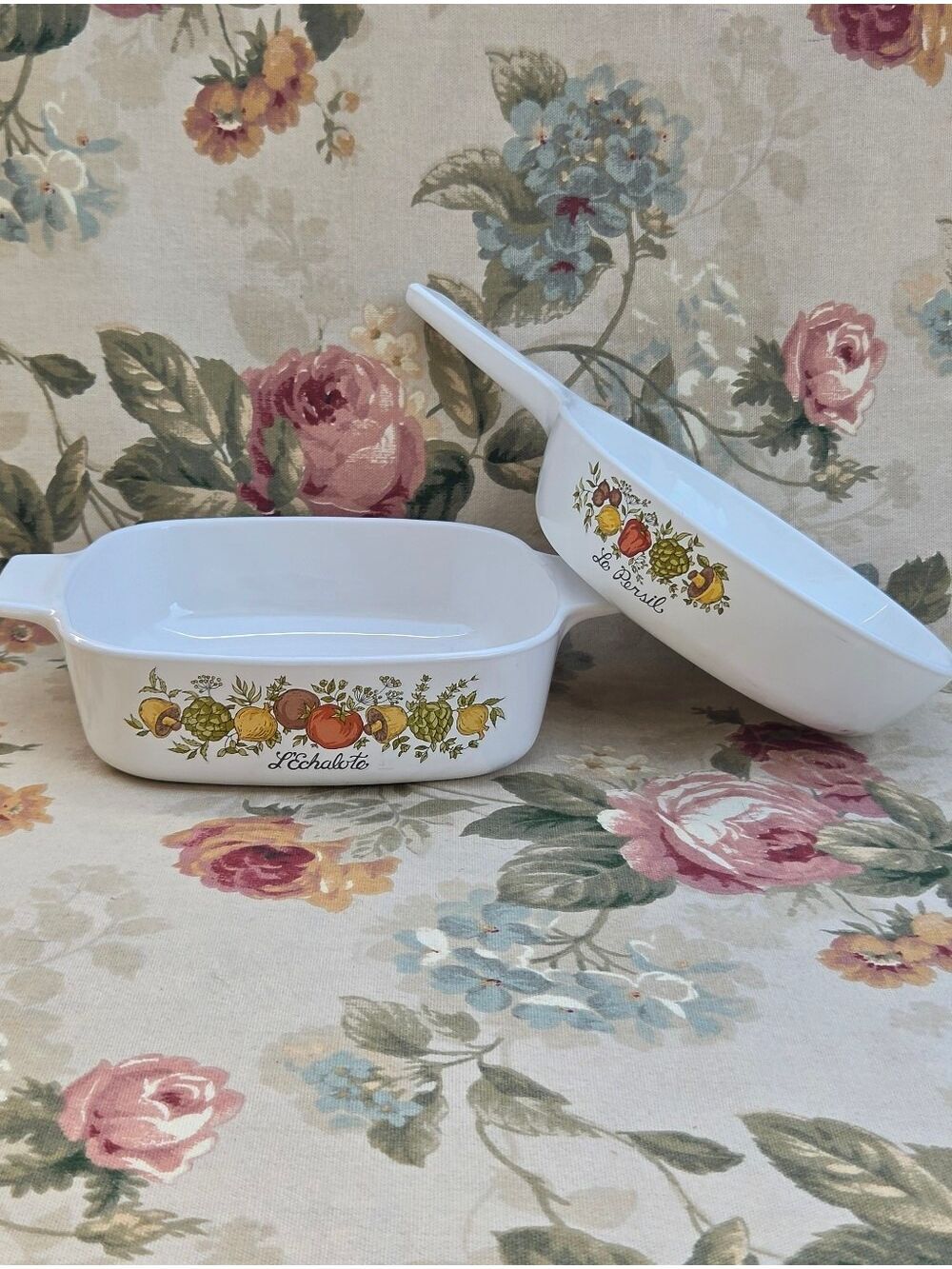 Vintage Corning Ware Spice of Life Casserole & Skillet Set